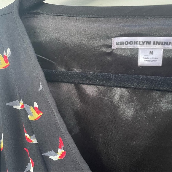 Brooklyn Industries Bird Print Mini Dress Medium - Picture 3 of 10